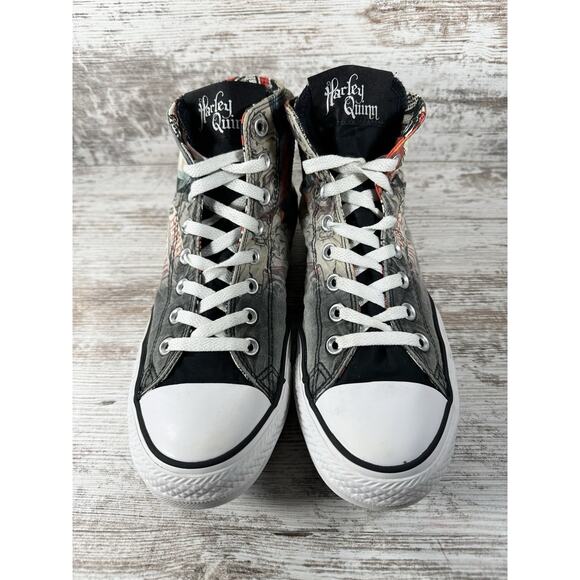 Men's Converse Chuck Taylor All Star DC Comics Harley Quinn Sneakers Sz 9 EUC! - Picture 4 of 9